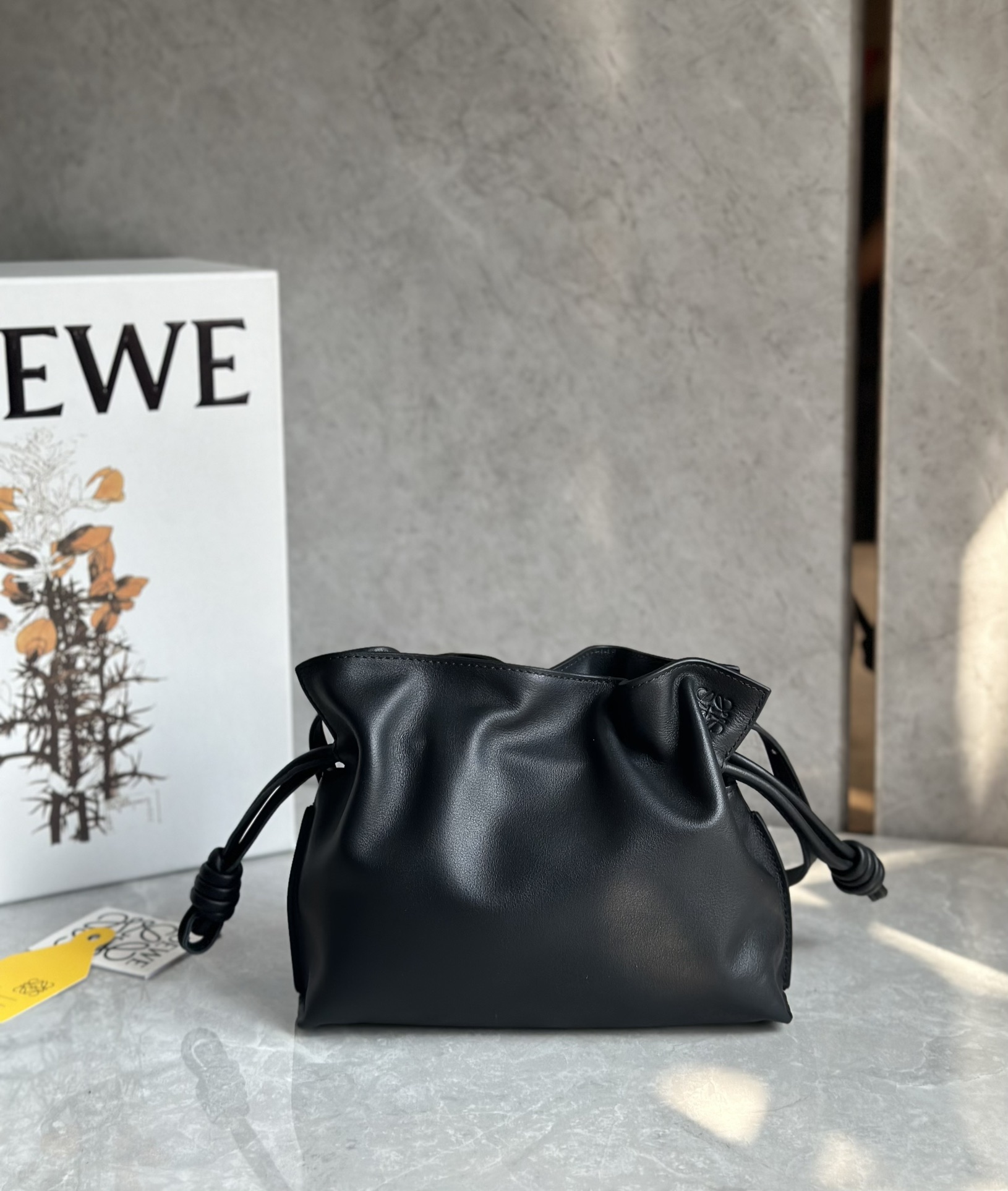 Loewe Mini Flamenco clutch in nappa calfskin Black